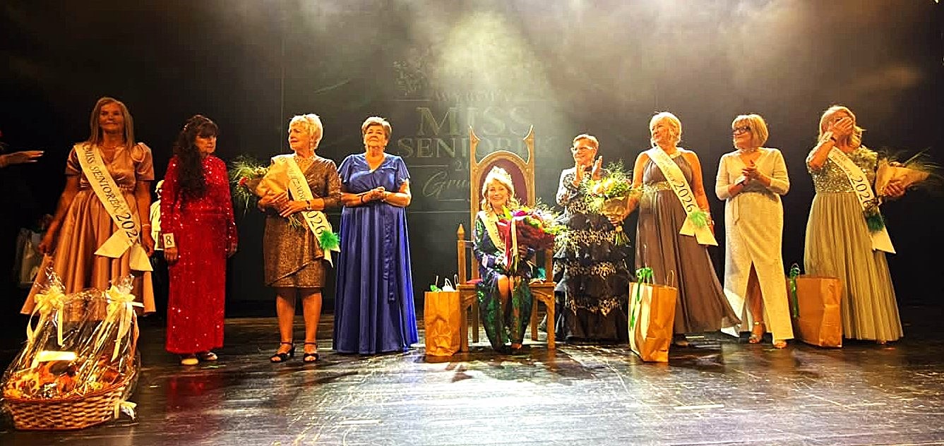 Barbara Kulpa zdobyła koronę Miss Seniorek Grudziądza 2026. Krystyna Żarna została Miss Publiczności. Halina Czyńska – I Wicemiss a Halina Niewadzi II Wicemiss (zdjęcia, wideo)