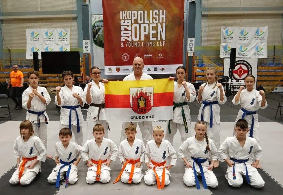 Zawodnicy Grudziądzkiego Klubu Kyokushin Karate wywalczyli 11 miejsc na podium w VI IKO Polish Open Ostróda 2026. To był jeden z największych turniejów karate kontaktowego w Polsce
